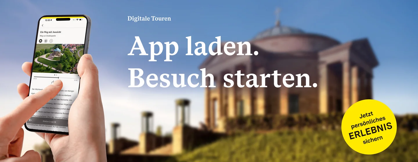 Grabkapelle auf dem Württemberg, App Monument BW Werbebanner